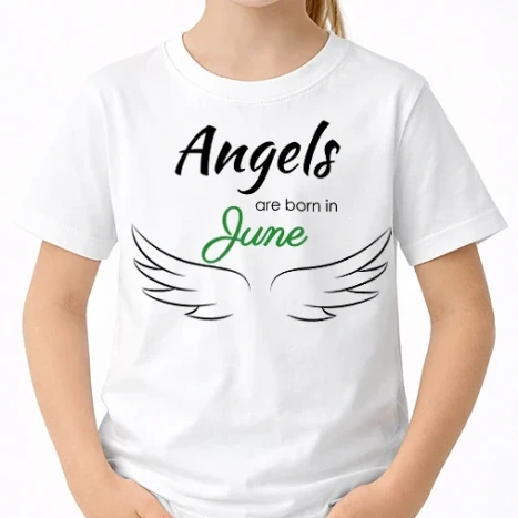 Uniszex gyerek Póló - Angels are born in June