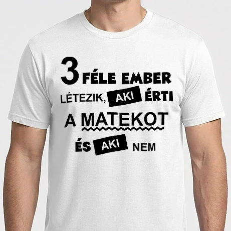 Férfi Imperial póló - 3 féle ember létezik - Matek