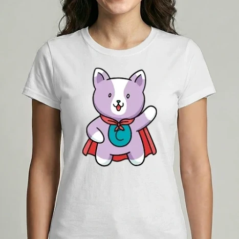Női Imperial póló - Szuperhős Cica