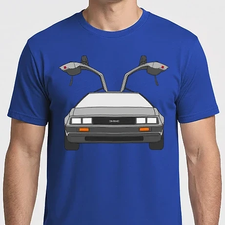 Férfi Imperial póló - Delorean elölről