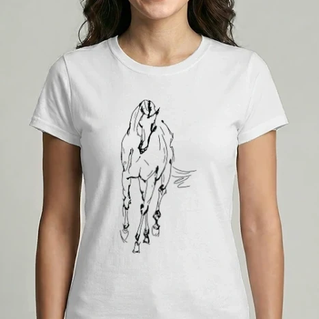 Női Imperial póló - Horse sketch