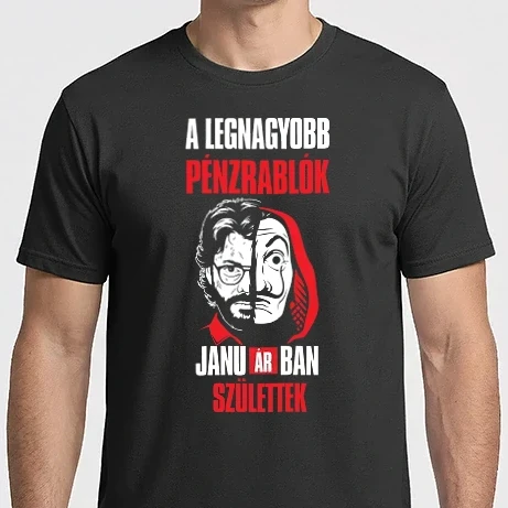 Férfi Imperial póló - A legnagyobb pénzrablók januárban születtek