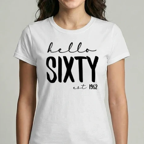 Női Imperial póló - Hello Sisty birthday - fekete