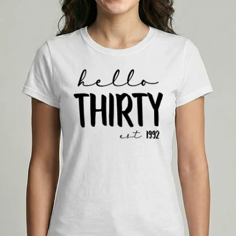 Női Imperial póló - Hello Thirty - fekete