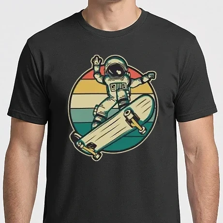 Férfi Imperial póló - Gördeszkás űrhajós 