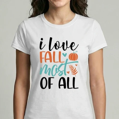 Női Imperial póló - i love fall most of all 1