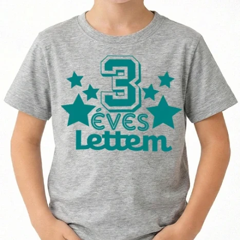Uniszex gyerek Póló - 3 éves lettem