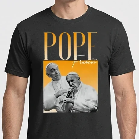 Férfi Imperial póló - Pope Frances 90s poster