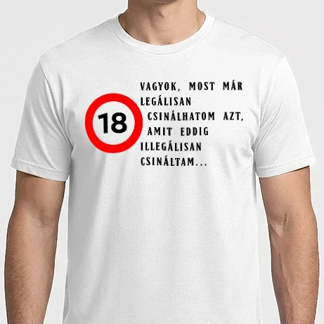 Férfi Imperial póló - 18 vagyok