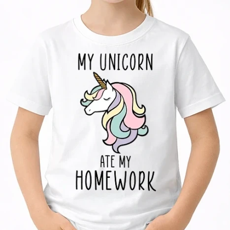 Uniszex gyerek Póló - SAO_S179_MyUnicornAteMyHomework