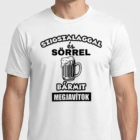 Férfi Imperial póló - Szigszalaggal és sörrel