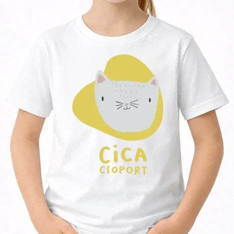 Uniszex gyerek Póló - Cica Csoport - ovis póló