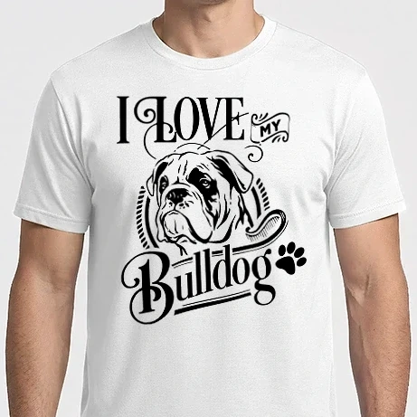 Férfi Imperial póló - I love my Bulldog