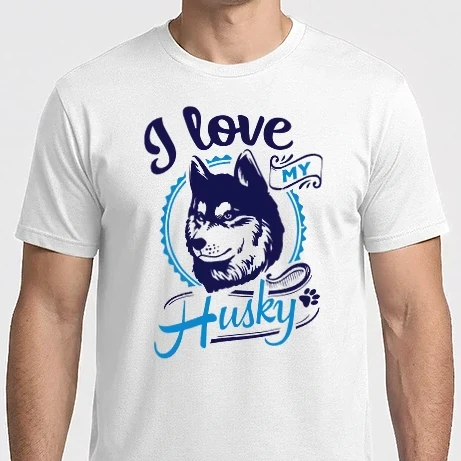 Férfi Imperial póló - Szeretem a Husky -imat