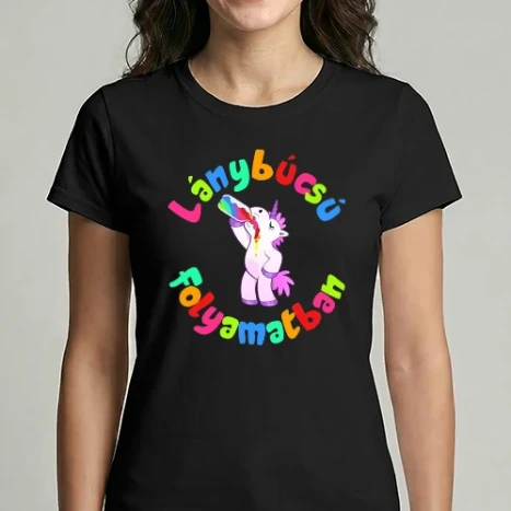 Női Imperial póló - Lánybúcsú folyamatban Unikornis színes