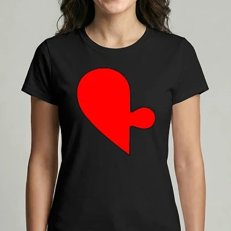 Női Imperial póló - Puzzle - Szív másik fele - Páros pólók másik fele