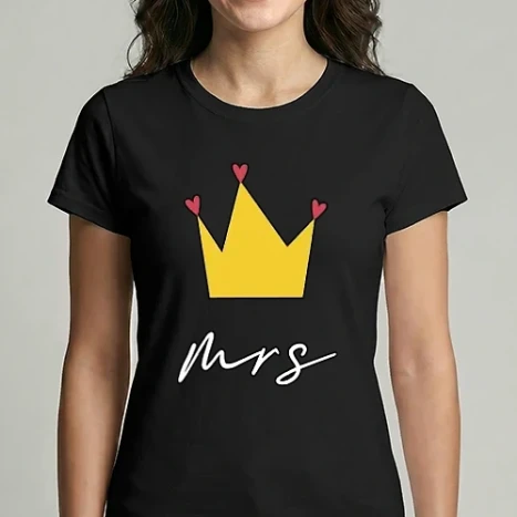 Női Imperial póló - MRS - koronával - Páros póló női része