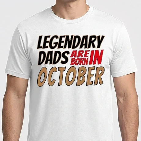Férfi Imperial póló - Legendary Dads are born in October