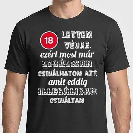 Férfi Imperial póló - 18 éves lettem