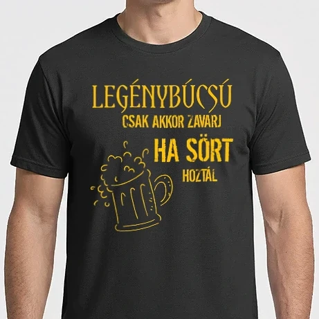 Férfi Imperial póló - Legénybúcsú csak akkor zavarj ha sört hoztál