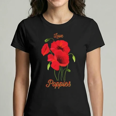 Női Imperial póló - love poppies