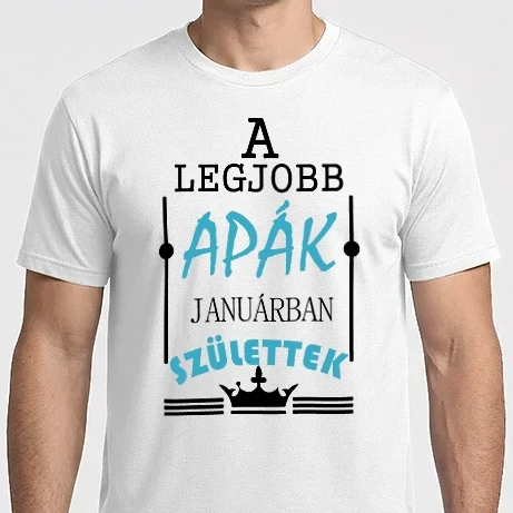 Férfi Imperial póló - LEGJOBB APÁK JANUÁRBAN