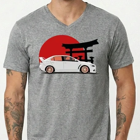 Férfi V-nyakú póló - Evolution X