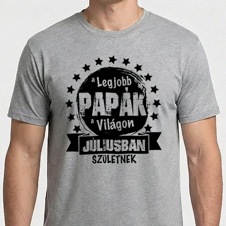 Férfi Imperial póló - A legjobb Papák a világon Júliusban születnek