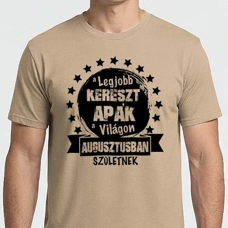 Férfi Imperial póló - A legjobb Keresztapák a világon Augusztusban születnek