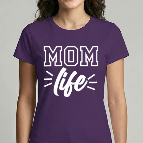 Női Imperial póló - mom life white