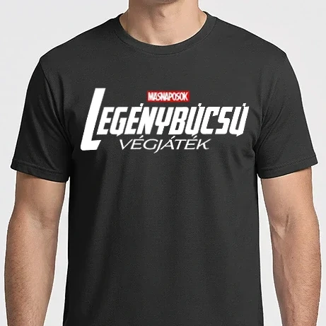 Férfi Imperial póló - Legénybúcsú - végjáték - white