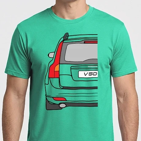 Férfi Imperial póló - Volvo V50 a porban
