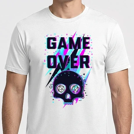 Férfi Imperial póló - Game Over (világos)