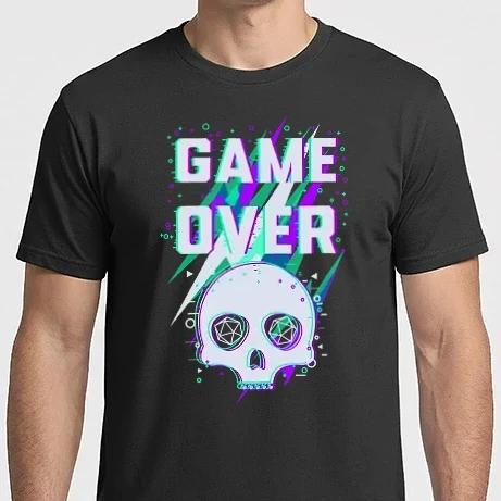 Férfi Imperial póló - Game Over (sötét)