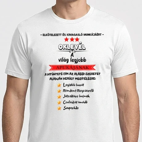Férfi Imperial póló - Apa oklevél