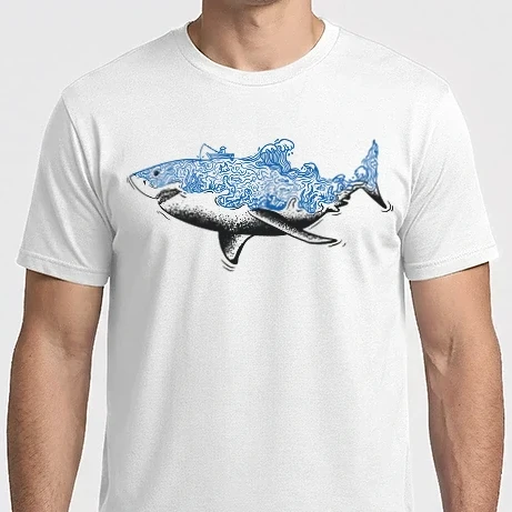 Férfi Imperial póló - Cápa