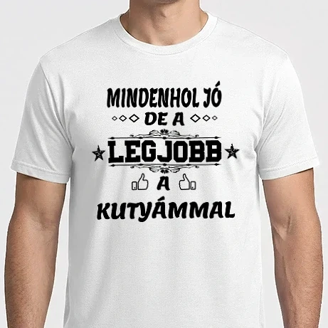 Férfi Imperial póló - Mindenhol jó, de legjobb a kutyámmal