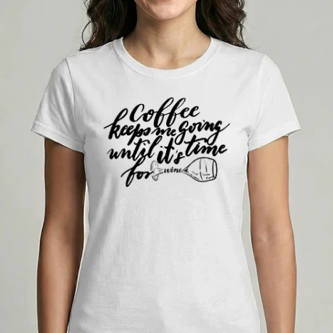 Női Imperial póló - Coffee keeps me going...