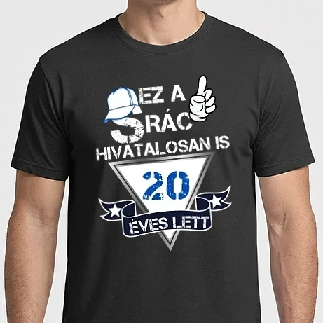 Férfi Imperial póló - Ez a srác hivatalosan is 20 éves lett, Születésnapi minta
