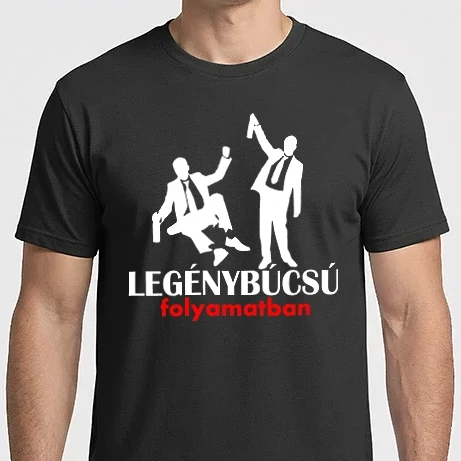 Férfi Imperial póló - legénybúcsú folyamatban fehér