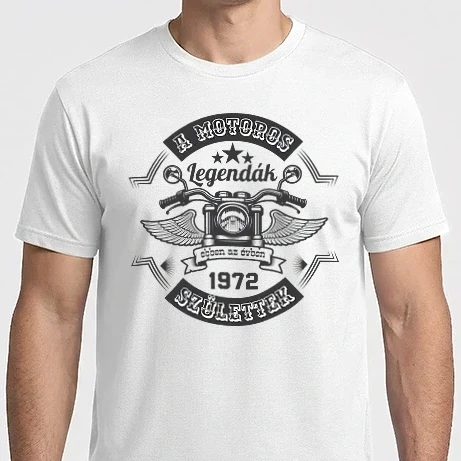 Férfi Imperial póló - Motoros legendák szürke 1972