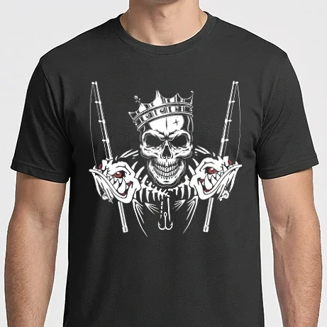 Férfi Imperial póló - Koponyás horgász