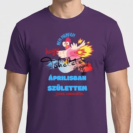 Férfi Imperial póló - ÁPRILISBAN SZÜLETTEMSZÜLETTEM