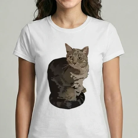 Női Imperial póló - Barna cirmos cicus