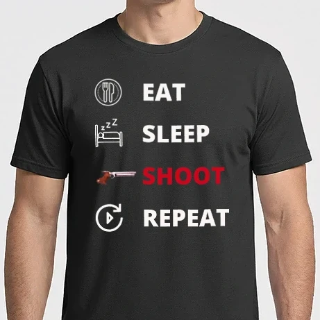 Férfi Imperial póló - Eat, Sleep, Shoot, Repeat