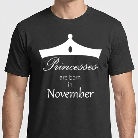 Férfi Imperial póló - Princesses are born in November 2