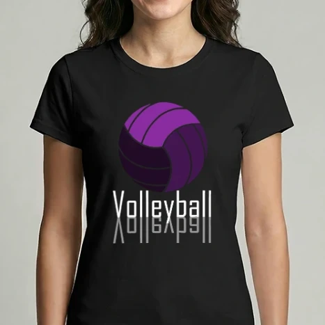 Női Imperial póló - volleyball purple white