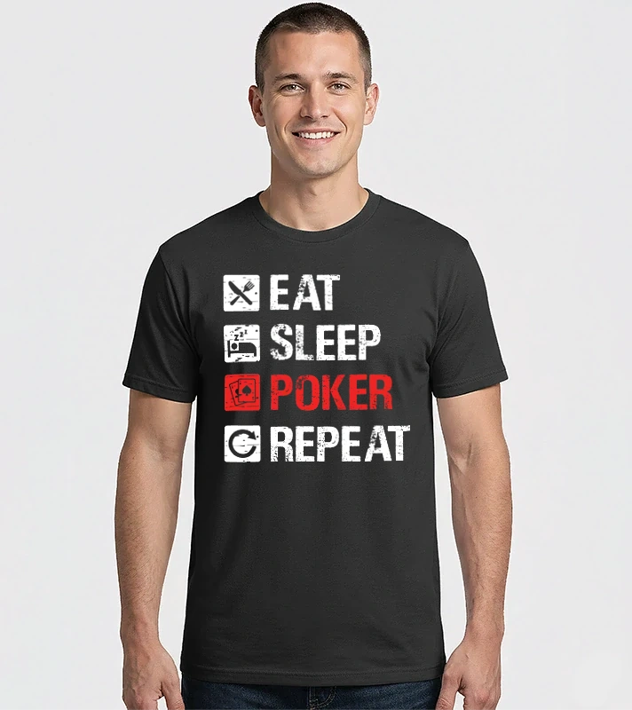 EAT SLEEP POKER REPEAT – Férfi Imperial póló