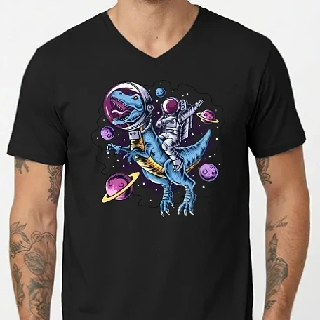 Férfi V-nyakú póló - Astronauta Dab