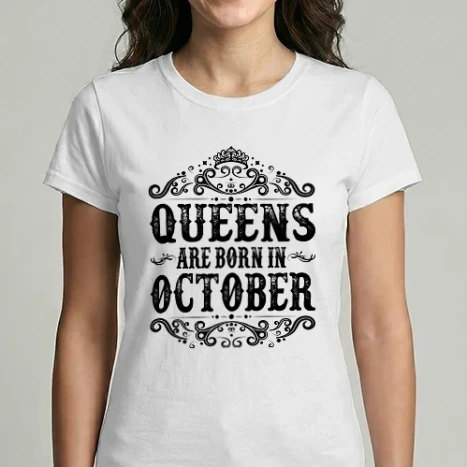 Női Imperial póló - Queens are born in october
